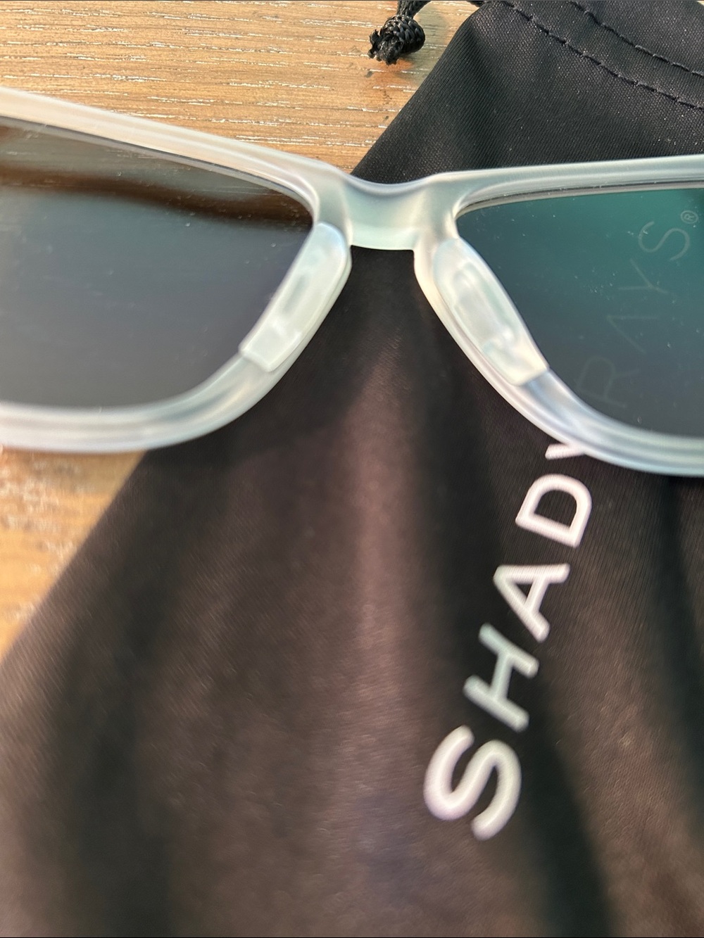 Shady Rays Frosted Frame Sunglasses with Multicolored Mirrored Lenses - Picture 5 of 7